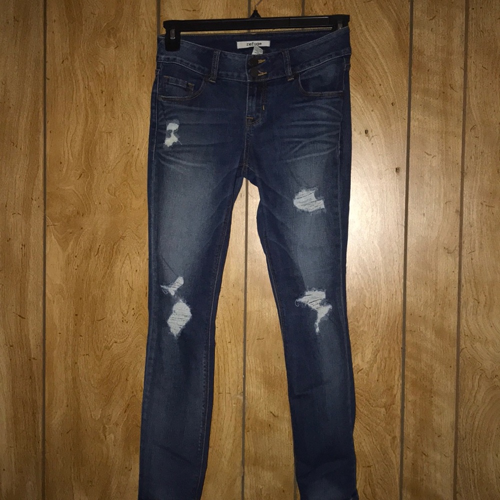 Charlotte Russe mid waist ripped jeans